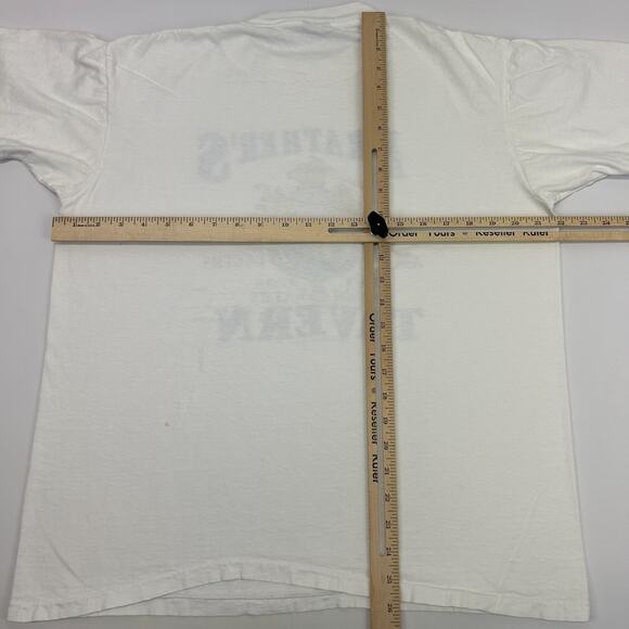 Vintage Prathers Tavern Cardiff Wales T Shirt Mens L Large White 90s Welsh USA - Picture 15 of 15